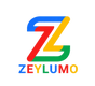 A colorful stylized 'Z' logo above the word 'ZEYLUMO' in blue, red, green, and yellow on a plain white background.