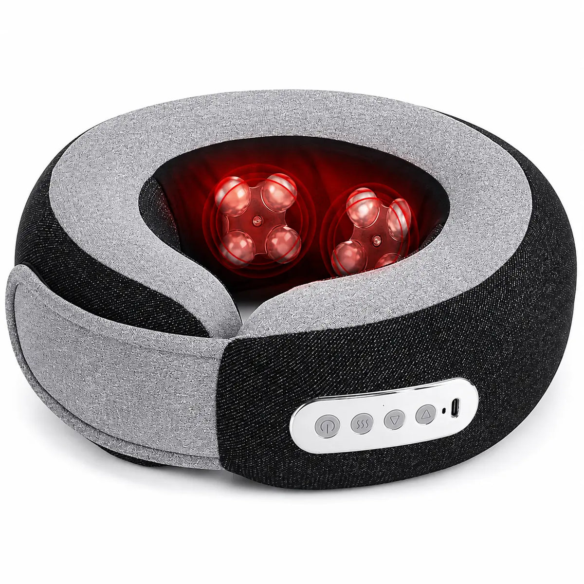 Heated Shiatsu Neck Massager Pillow with Memory Foam, 3 Speeds